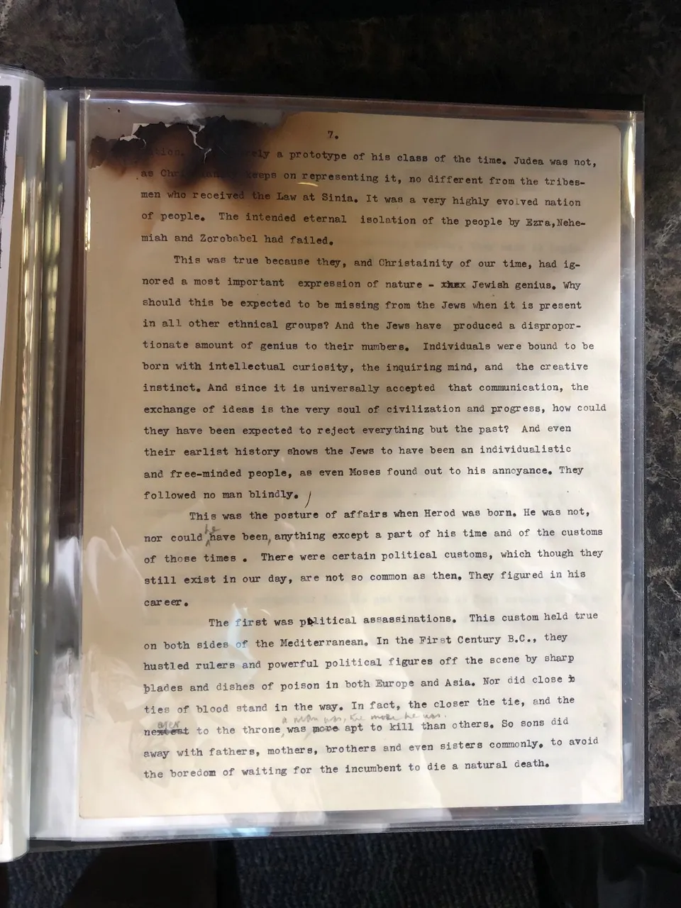Burned pages