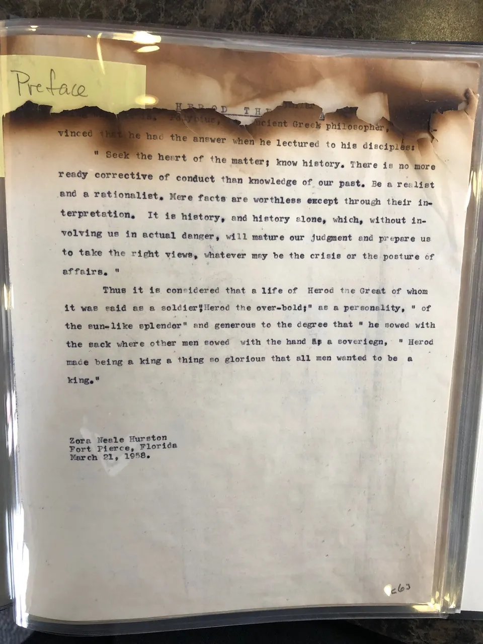 Burned preface