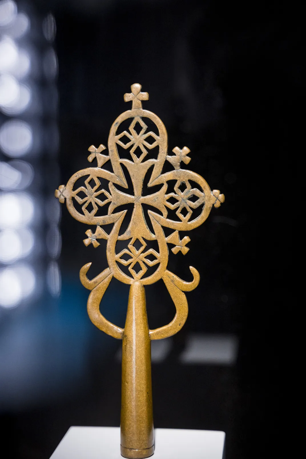 Ethiopian cross, copper alloy