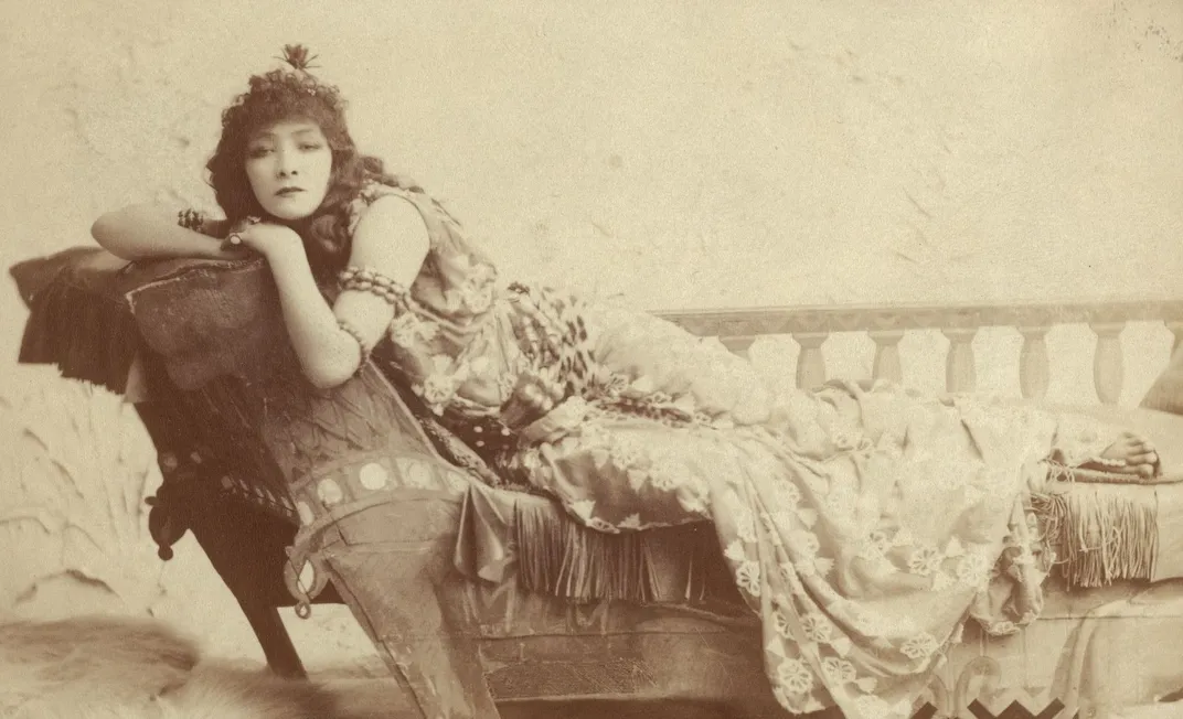 The French actress Sarah Bernhardt as Cleopatra in 1891