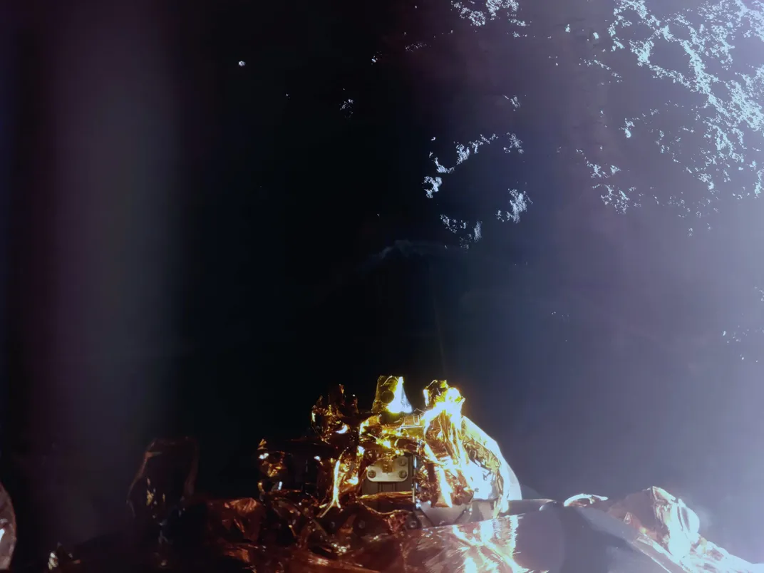 The moon's surface from the lander