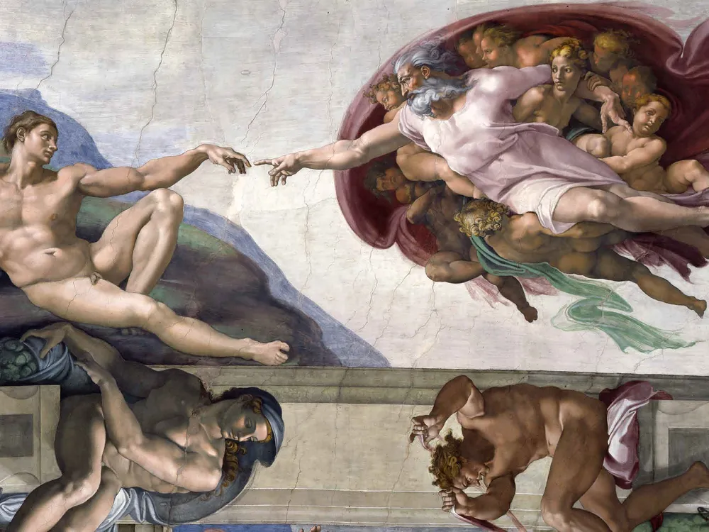 Painting on Sistine Chapel ceiling