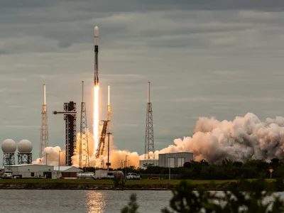 A SpaceX Falcon 9 rocket launches on November 18, 2024. Debris that recently landed in Europe came from a Falcon 9 launch this month.