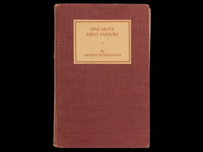 A suitcase containing Ernest Hemingway&#39;s early writings was stolen in 1922. The exhibition imagines what his first novel might have looked like.