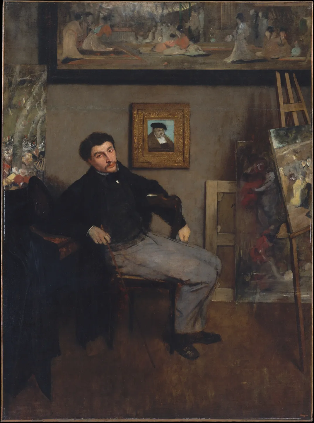 A portrait of Tissot by his friend and contemporary Edgar Degas