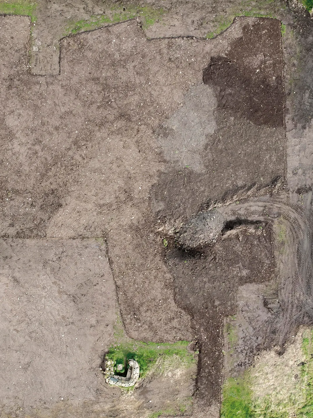 Trench P after it was permanently refilled