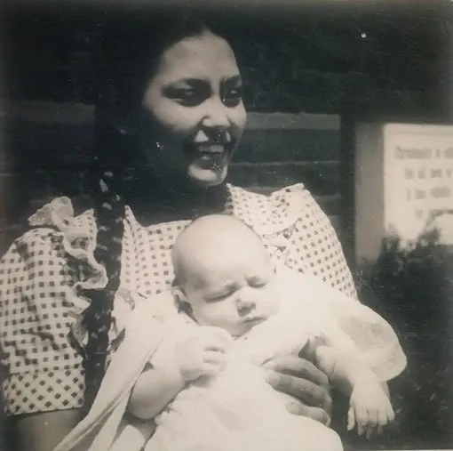 Joyce Espe and her son, Victor