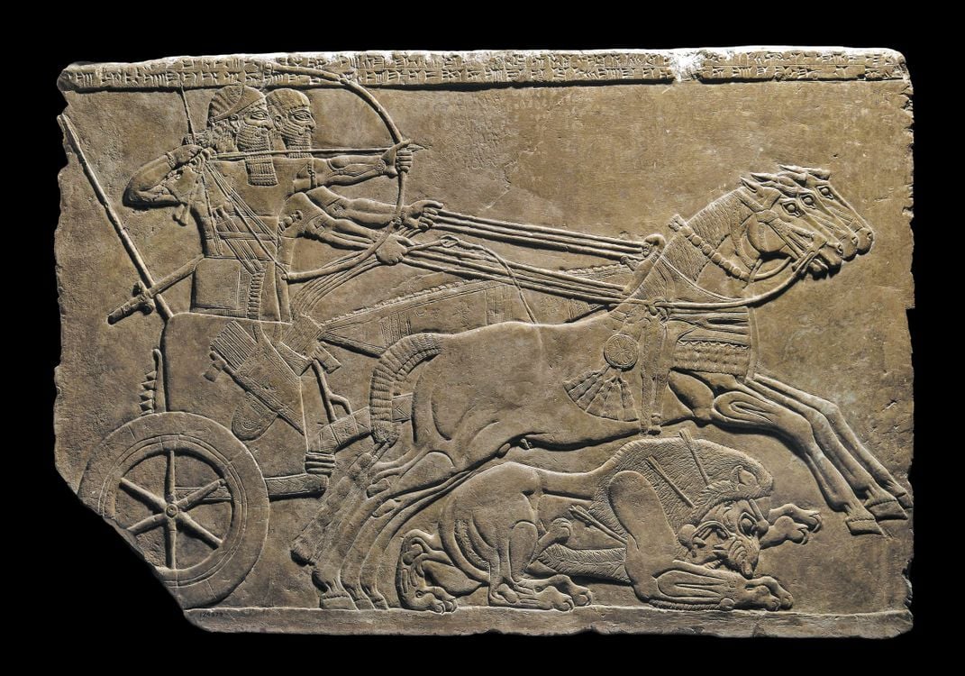 A relief dating back to the ninth century B.C.
