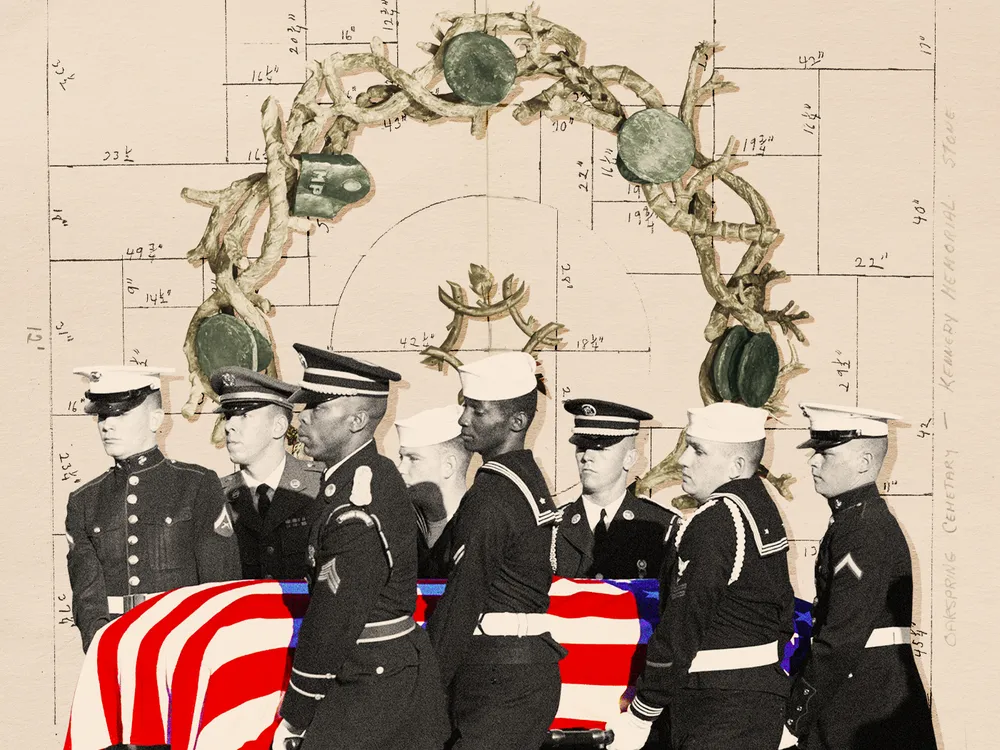Arlington Honor Guard carries JFK's coffin