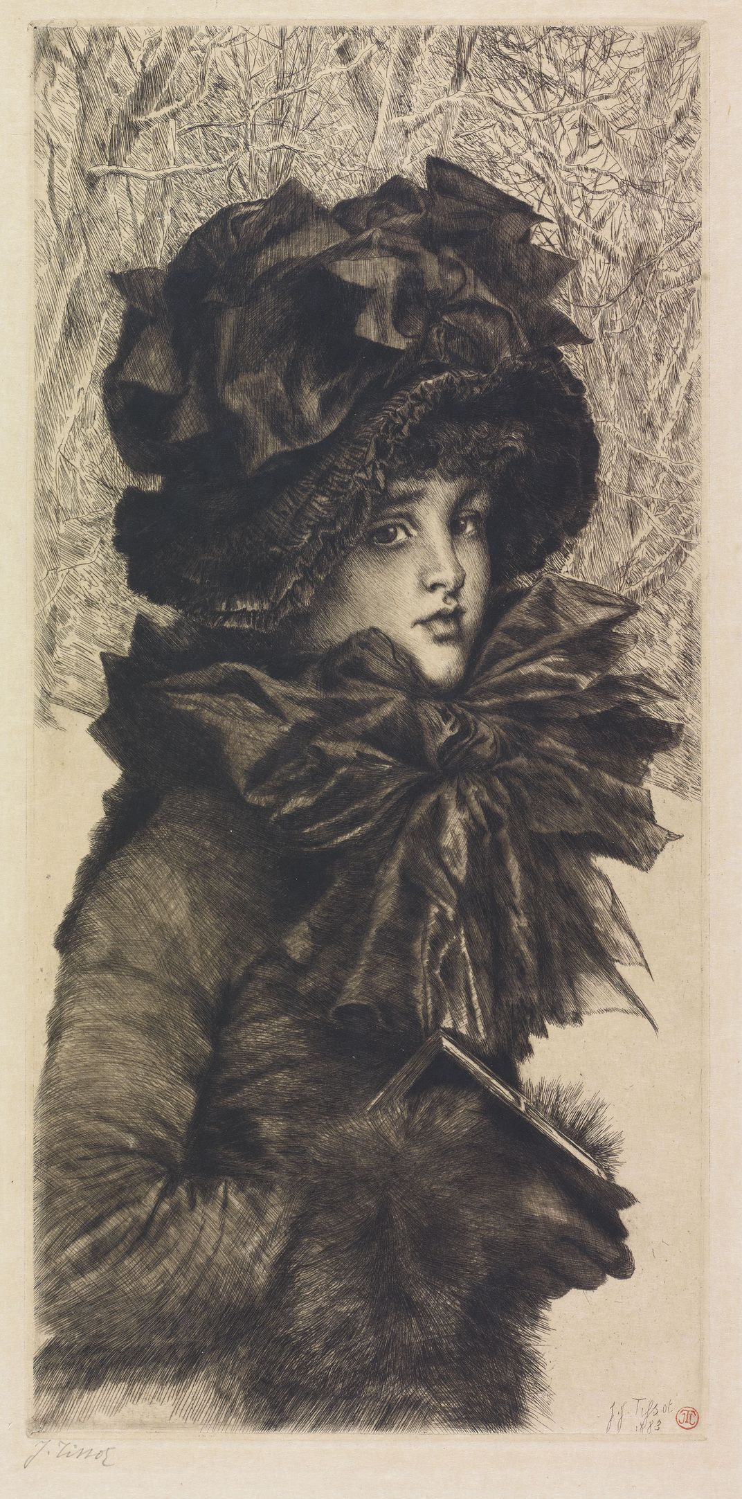 Sunday Morning, James Tissot, 1883, etching and drypoint on paper