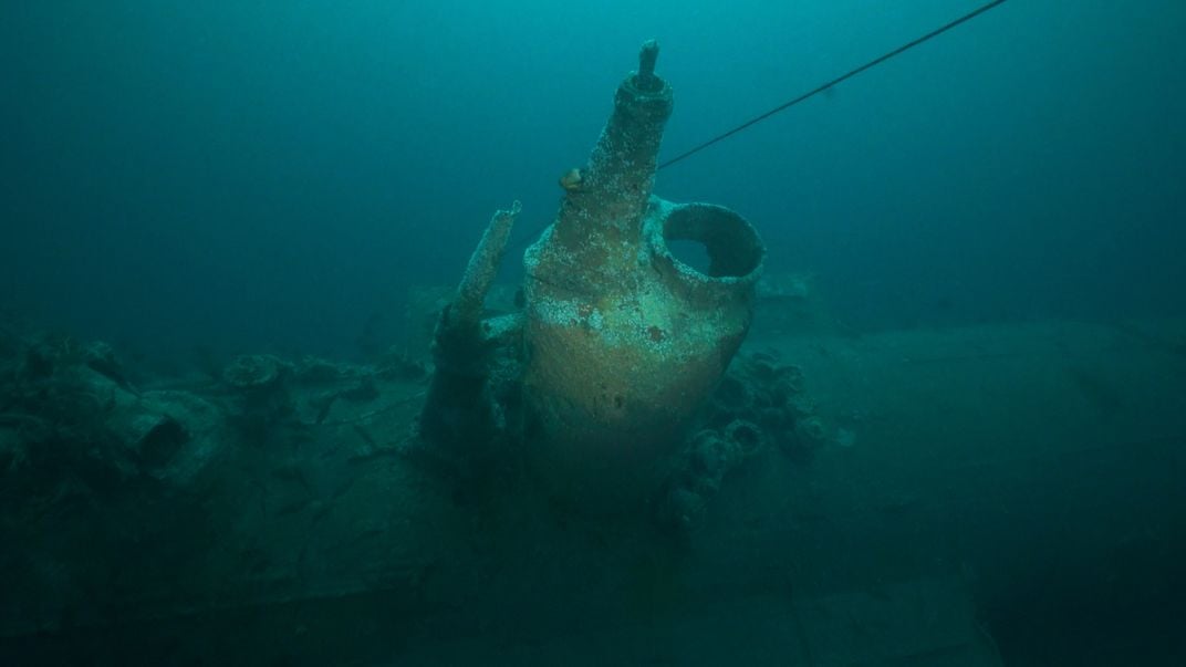 The remains of UC-18's periscope
