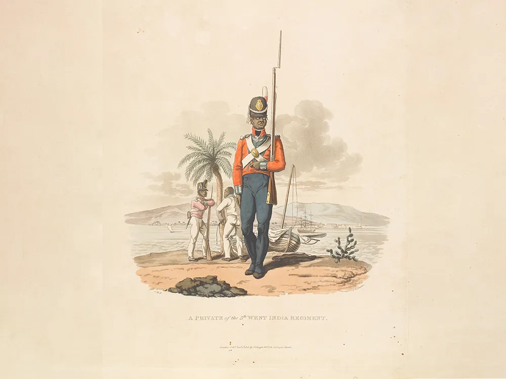 A private of the Fifth West India Regiment, circa 1800