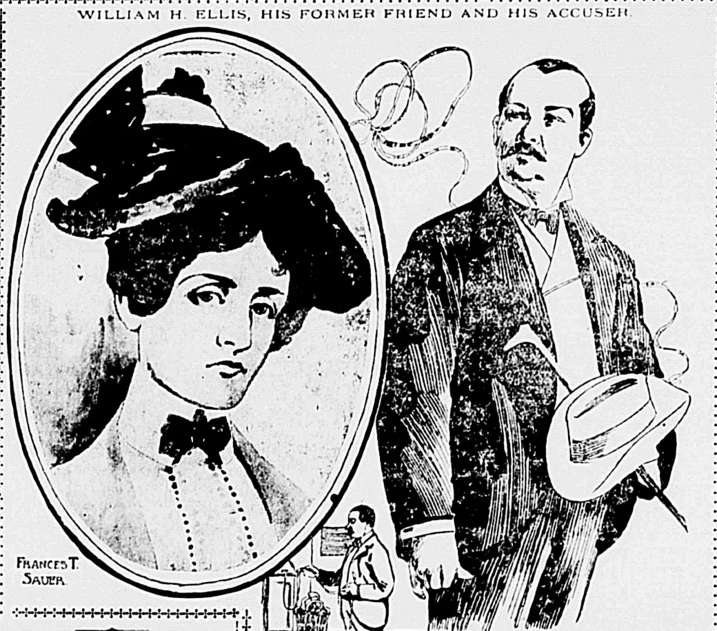 A 1901 newspaper illustration of Ellis