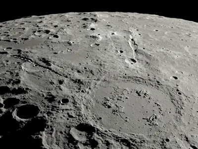 The Schr&ouml;dinger impact crater near the lunar south pole features two long canyons close by: Vallis Schr&ouml;dinger and Vallis Planck.